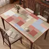Mantel individual de mesa de comedor de lujo ligero estilo americano vintage de alta gama, impermeable, a prueba de aceite, resistente al calor, lavable, mantel atmosférico, protector de mesa de café