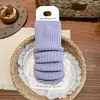 Nuevo y popular juego de calcetines estilo miu para mujer, otoño e invierno, engrosado con lana de oveja para abrigar, con diseño de volantes y color liso, calcetines hasta la pantorrilla
