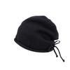 Gorro de lana de punto para mujer, gorro de invierno fino, pequeño, color negro, para Internet y frío, para primavera y otoño