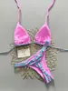 Biquíni Novo Estilo Europeu e Americano 2026 Tecido Especial Aliexpress Maiô Estampado Praia Sexy Moda Praia Feminina