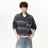 Camisa de color degradado, camisa de manga larga para hombre, nuevo estilo primavera/otoño 2026, marca de moda, camisa con cuello, camisa elegante para adolescentes, prenda de abrigo