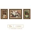 Caligrafia elegante sala de estar americana pintura decorativa sofá fundo pendurado na parede pintura estilo europeu luz de luxo retro triplo flor mural