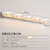 Luz frontal LED moderna minimalista para espelho de toucador de banheiro, luz de espelho rotativa à prova d'água antiembaçante