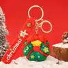 Novo bonito Natal boneco de neve chaveiro dos desenhos animados chaveiro carro pingente saco escolar pendurado joias pequeno presente atacado