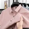Camisas de Manga Corta de Algodón y Lino de Verano para Hombre, Tops Cómodos de Alta Gama, Camisas de Vestir, Ropa Casual para Hombre de Manga Corta sin Planchar