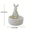 Lámpara de Mesa Decorativa de Cerámica para Pascua Transfronteriza Portavelas Soporte para Velas de Pascua Artesanías de Cerámica de Temporada