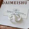 Pendientes Geométricos Cepillados de Plata S925, Moda Europea y Americana Minimalista Estilo Frío, Pendientes Versátiles Retro de Lujo Ligero de Alta Gama
