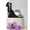 Tarjeta de Inserto para Pastel de Boda Acrílico Fiesta para el Cumpleaños de la Novia y el Novio Figura de Boda Pastel