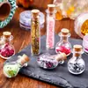 50 frascos de vidrio botella de los deseos botella de deriva con clavo de cuerno de oveja embudo cuerda de cáñamo mini tapón de corcho decoración de botella de los deseos