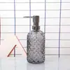 Botella dispensadora de jabón de vidrio pequeña con forma de diamante para uso en el baño, Botella de champú y gel de ducha con forma de piña, Botella dispensadora de gel antibacterial tipo press