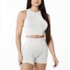 Ropa de Yoga Transfronteriza Traje de Mujer Verano de Gama Alta Push-Up Revelador de Busto Adelgazante Fitness Running Yoga Set de Dos Piezas