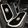 Almofada de Carro Quente de Pelúcia de Inverno Borda Branca Pelo de Coelho Panda Desenho Animado Fofo Almofada de Carro Confortável