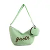 Bolso de Hombro de Nailon con Estampado de Letras Estilo Coreano para Mujer, Versátil de Gran Capacidad para el Trabajo Cruzado, Bolso Tipo Empanada, Ligero, Bolso para Madre e Hija