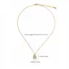 Collar Colgante de Flor Estilo Coreano Dulce Temperamento Aceite Goteado para Mujer Cadena de Clavícula de Acero Inoxidable con Baño de Oro de 18 Quilates Estilo Pintura al Óleo de Moda