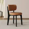Silla moderna minimalista nórdica para el hogar de madera maciza, silla de diseñador italiano de lujo ligero con respaldo, silla de comedor para apartamentos pequeños