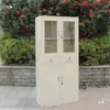 Armário de arquivo de metal com porta de vidro para livros e documentos, armário de arquivo, armário de documentos, armário de arquivo morto, armário de comprovantes financeiros com gaveta com chave, armário de escritório
