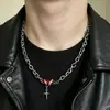 Pulseira Estilosa e Cool de Diamante Negro Torcido Estrela Escura para Homens e Mulheres, Pulseira Estilo Punk com Pingente de Estrela Cruzada em Camada Dupla