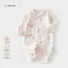 Ropa para Bebé Recién Nacido Clase A Algodón Puro Primavera y Otoño Ropa de Mariposa para Recién Nacido Mono Pijama para Bebé Recién Nacido de Otoño