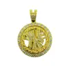 Colar Colar com Pingente Rotativo de Liga Leve com Diamantes Inteiros do New York Yankees