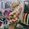 Cárdigan de Cuadros Versátil Estilo Comercio Exterior 2024 Ropa para Mujer Coreana Otoño Cuello en V Manga Larga Chaqueta Corta Suéter de Cuadros para Comercio Exterior