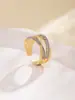 Anillo Deseo Nuevo Modelo Brillante de Circonita Microincrustada, Anillo de Color Cruzado de Lujo Ligero Creativo Europeo y Americano de Nicho para Mujer