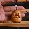 Souvenir de Navidad Talla en Madera de Ciprés Llavero Colgante Navideño Productos de Madera del Zodiaco de Dibujos Animados Dragón, Serpiente y Año del Caballo