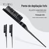 Pente de cabelo de nylon para atacado de fábrica escova de cabelo de três fileiras pente modelador para cabelo cacheado e volumoso placa pente pente de ponta fina com cauda fechada escova de cabelo