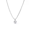 Collar de Zirconia Individual, Joyería Popular de Moda, Accesorio Colgante, Cadena para Clavícula, Sensación de Alta Gama, No se Desvanece