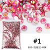 Resina Transfronteriza Fondo Plano Colorido AB Pegatinas para Uñas Diamante Multicolor Hecho a Mano DIY Accesorios para el Cabello Tocado Accesorios para Teléfono Móvil