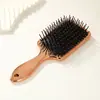 Peine de aire con cojín de oro rosa, forma esponjosa, para cabello rizado, con cápsula de aire, para uso doméstico, húmedo y seco, de doble uso, antiestático y masajeador.