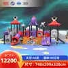 Resbaladilla grande para exteriores, combinación de resbaladilla y columpio para jardín de infantes, equipo para plaza comunitaria, instalaciones de juegos infantiles al aire libre
