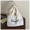 Bolso de Lona para Mujer 2025 Nuevo Estilo Pequeño Fresco Casual Moda Bolso Satchel Tipo Cubo Gran Capacidad Estudiante Clase Bolso de Hombro