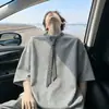 Camiseta Masculina de Verão Estilo Americano com Gola Tipo Gravata e Manga Curta, Resistente, Fresca, Meia-Manga, Marca de Moda 2026, Nova Essencial