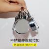 Chaveiro de corda de aço com fivela de metal de puxar fácil, fivela de estudante, anti-roubo, anti-perda, chaveiro retrátil