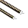 Venta Caliente Barra de Cortina Africana 28+22mm Barra Doble Cabezal de Vidrio Barra Romana Barra Doble Retorcida Soporte de Montaje Lateral Ventana Fija
