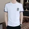 Venta directa al por mayor de camisetas de manga corta para hombre, camisetas casuales de marca de moda, ropa Joker, camisa de media manga a la moda.
