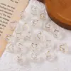 Acrílico Retro Estampado en Caliente Corazón Dorado con Forma de Corazón Cuentas Hecho a Mano DIY Cadena para Teléfono Móvil Pulsera Accesorios de Joyería