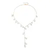 Joyería transfronteriza europea y americana, collar de perlas en forma de Y estilo barroco de moda, estilo escalonado único, versátil para ir al trabajo, collar para mujer
