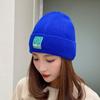 Nuevo Gorro de Punto Grueso para Mujer Otoño e Invierno Estilo Coreano ins Trendy Pareja Exterior Color Caramelo Estilo Japonés Que Muestra el Rostro Pequeño Gorro de Punto