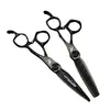 Tijeras de Peluquería Nepson Acero Negro Acero de Damasco Negras de 6.0 pulgadas, Tijeras para Cortar el Cabello, Tijeras Entresacadoras