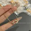 Collar con hebilla de herradura, Cadena retorcida Fred mini V-oro totalmente pavonada en diamantes, Pulsera de oro rosa 18K de precisión CNC para niñas