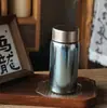 Copo Térmico Mini de Titânio Puro Colorido para Homens e Mulheres, Copo de Água Portátil para Viagem, Copo de Chá, Copo de Bolso Compacto de Alta Qualidade
