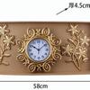 Reloj de Pared Estilo Americano para Sala de Estar, Reloj de Pared Elegante Creativo Silencioso Estilo Europeo, Reloj Moderno Simple de Moda de Lujo Ligero