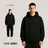Moletom Americano Streetwear Pesado Outono e Inverno 320g, Modelagem Solta, Gola Redonda, Moletom Cross-border, Moletom com Capuz Personalizado Masculino