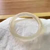 ¡Alta carga! Pulsera de jade de belleza color oro champán helado, tira redonda, para niña, cuarzo, jade, banda ancha, pulsera de jade