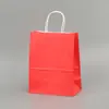 Sacola de Papel Kraft Marrom Sacola de Papel para Embalagem de Presente de Natal Sacola de Papel Publicitária Sacola de Papel para Embalagem Takeaway de Sobremesa