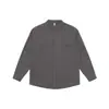 Ropa Vintage Yidao Otoño 2026 Nueva Camisa de Manga Larga con Bordado de Letras Cuello Campana para Hombre Estilo Retro Japonés Color Sólido Camisa Casual