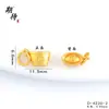 Lingote de Oro Chapado en Oro Estilo Antiguo Duradero, Accesorios DIY para Pulseras y Collares, Colgantes Pequeños Versátiles, Lingote de Oro al por Mayor