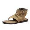 Sandalias Planas de Caña Baja al por Mayor Estilo Europeo y Americano Comercio Exterior Zapatos de Estudiante Verano Étnico Sandalias de Playa Chanclas Sandalias Romanas para Mujer