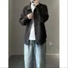 Atuendo Coreano Maduro y Sofisticado: Chaqueta de Punto Cardigan Negra con Cuello Solapa para Hombre, Ropa de Primavera y Otoño, Suéter Casual de Alta Gama